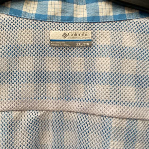 Columbia Sportswear Men’s Blue & White Casual Button Down Shirt. Size XXL/2TG - Picture 2 of 7